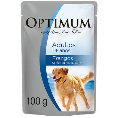 RaÃ§Ã£o Optimum SachÃª RaÃ§as Grandes Frango para CÃ£es Adultos